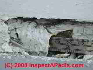 Photograph of paint failure details